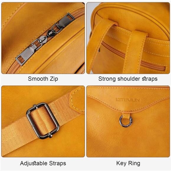Mini Backpack Fashion for Women Yellow main image 4